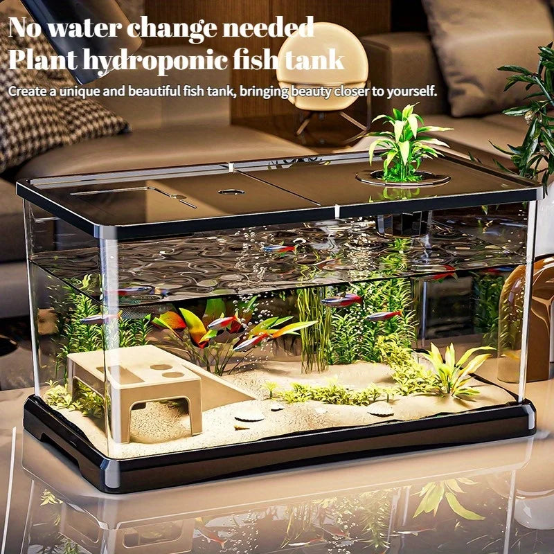 Heavy Duty Large Aquarium Tank With Lid Spill Proof Design