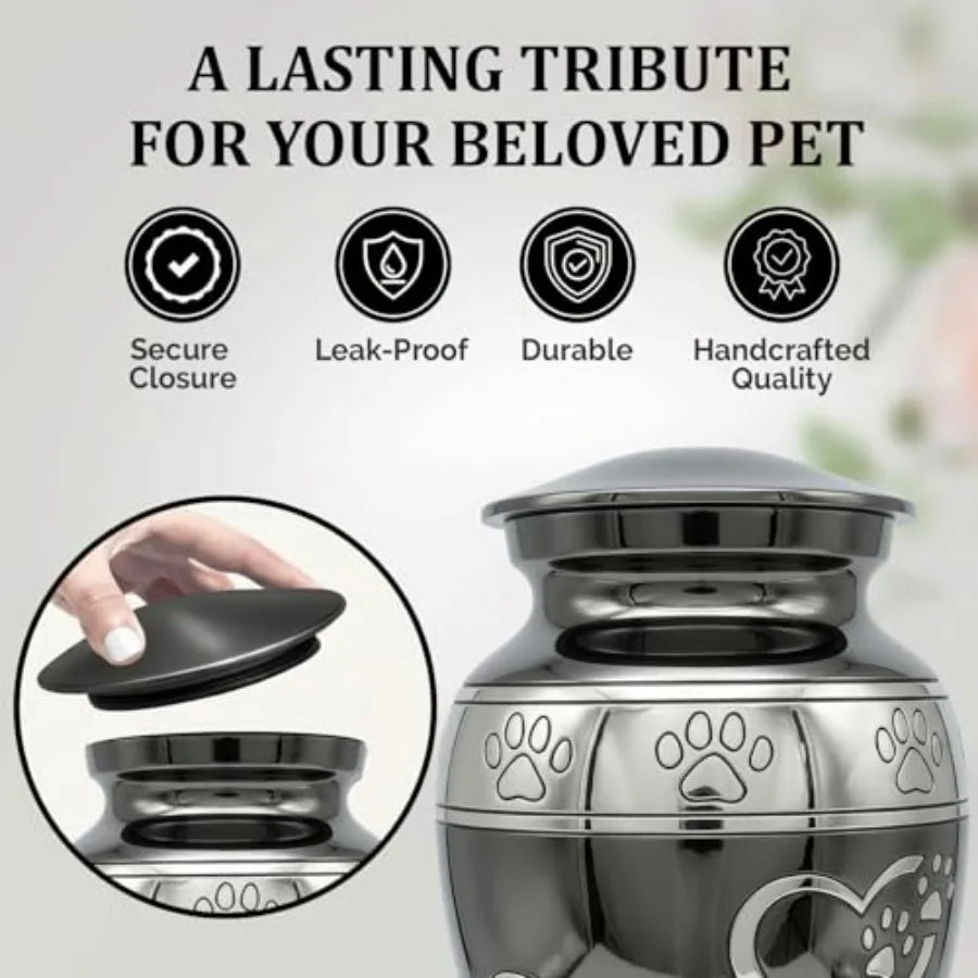 Pet Urn For Dogs Cremation Memorial With Paw Print Holds 55 Lbs