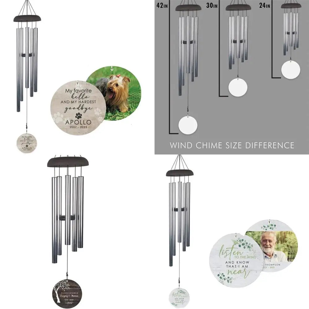 Custom Pet Memorial Wind Chime Personalized Sympathy Gift for Loss