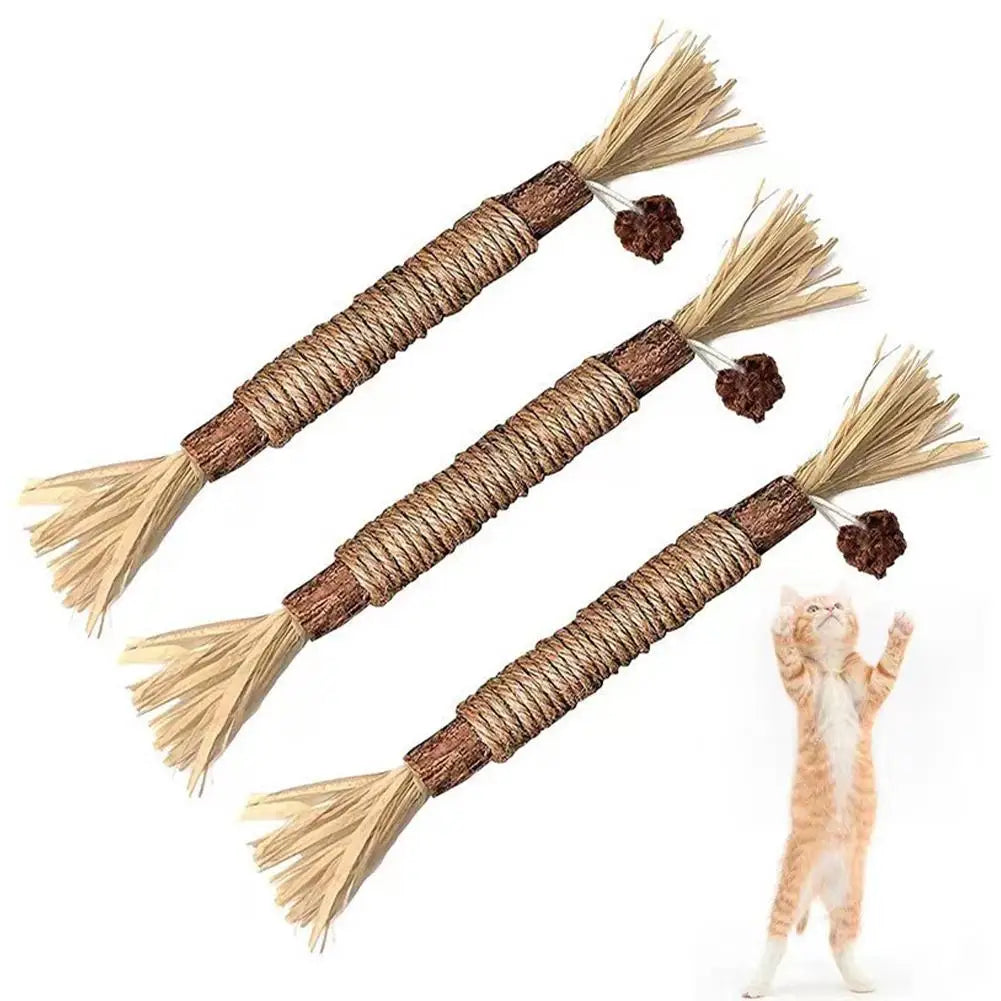 Natural Cat Chew Stick With Catnip For Teeth Cleaning