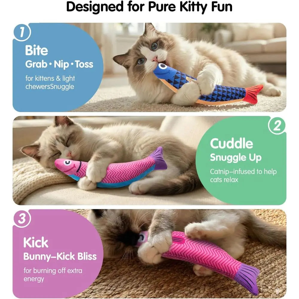 Catnip And Silvervine Cat Toys 5000mg A Plus Interactive Kickers For Indoor Cats