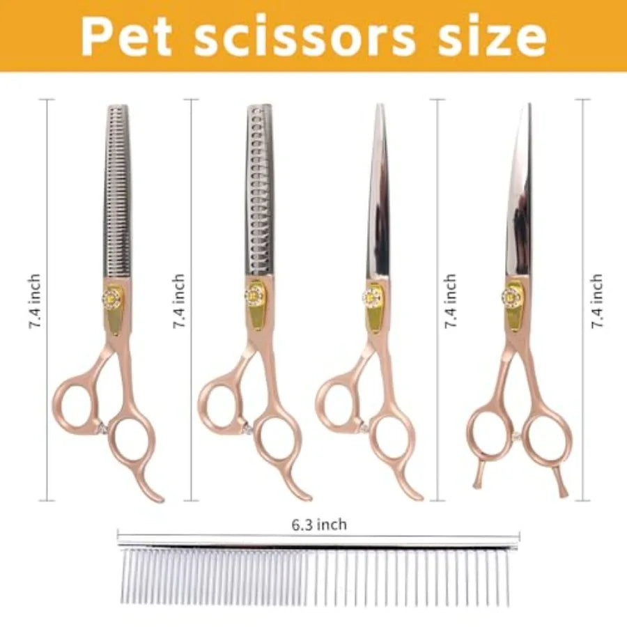 Hign-concerned Six-In-One Dog Grooming Scissors Kit Professional
