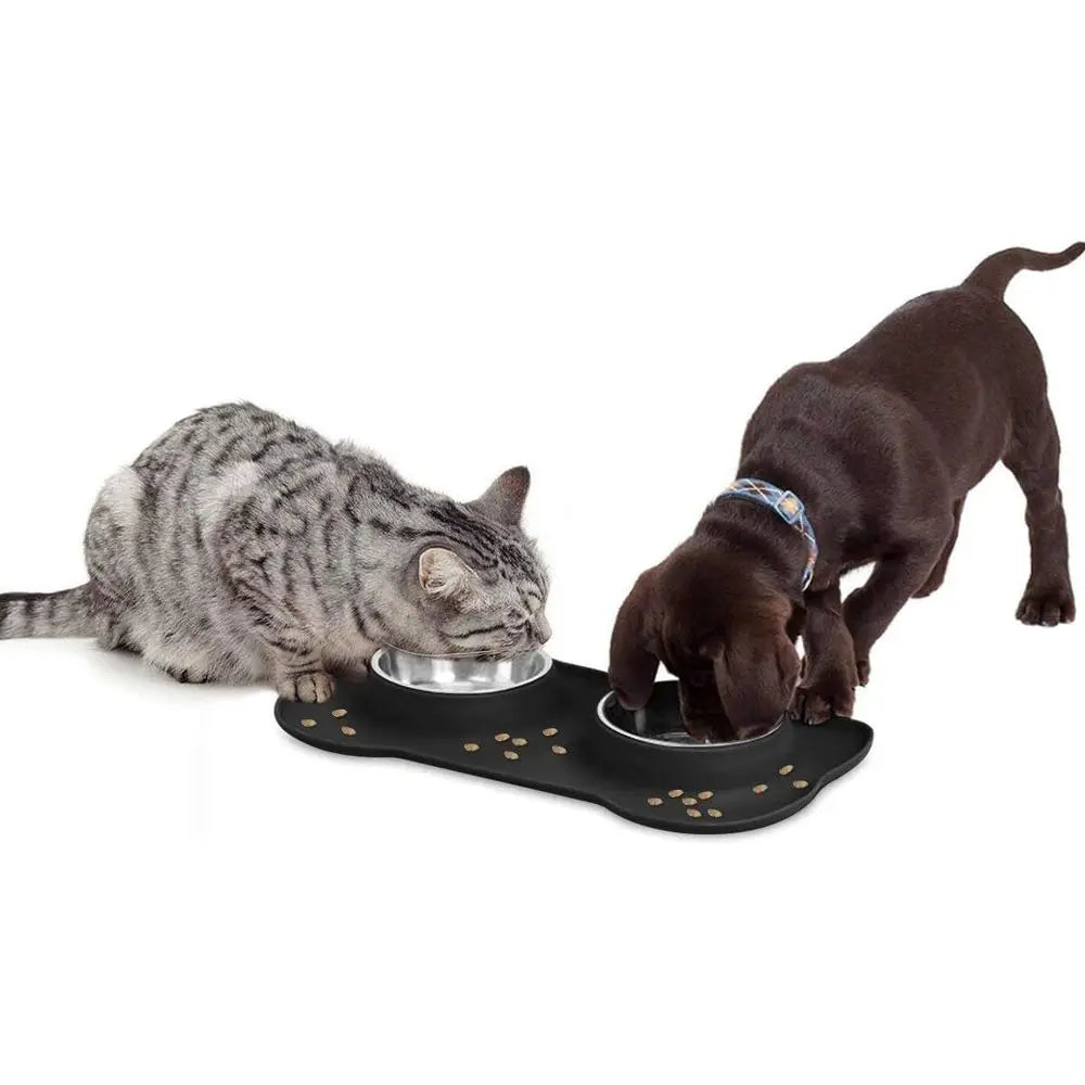 Stainless Steel Dog Bowls No Spill Non Skid Water Dish