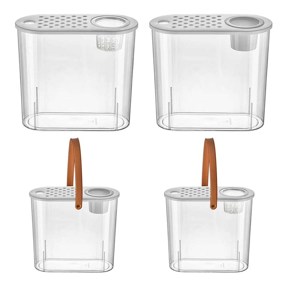 Shunmaii Plastic Clear Table Fish Bowl Shatterproof Aquaponic Planter