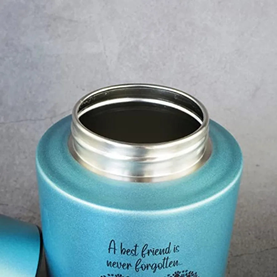 Stainless Steel Pet Urn for Ashes Memorial Keepsake for Dogs and Cats