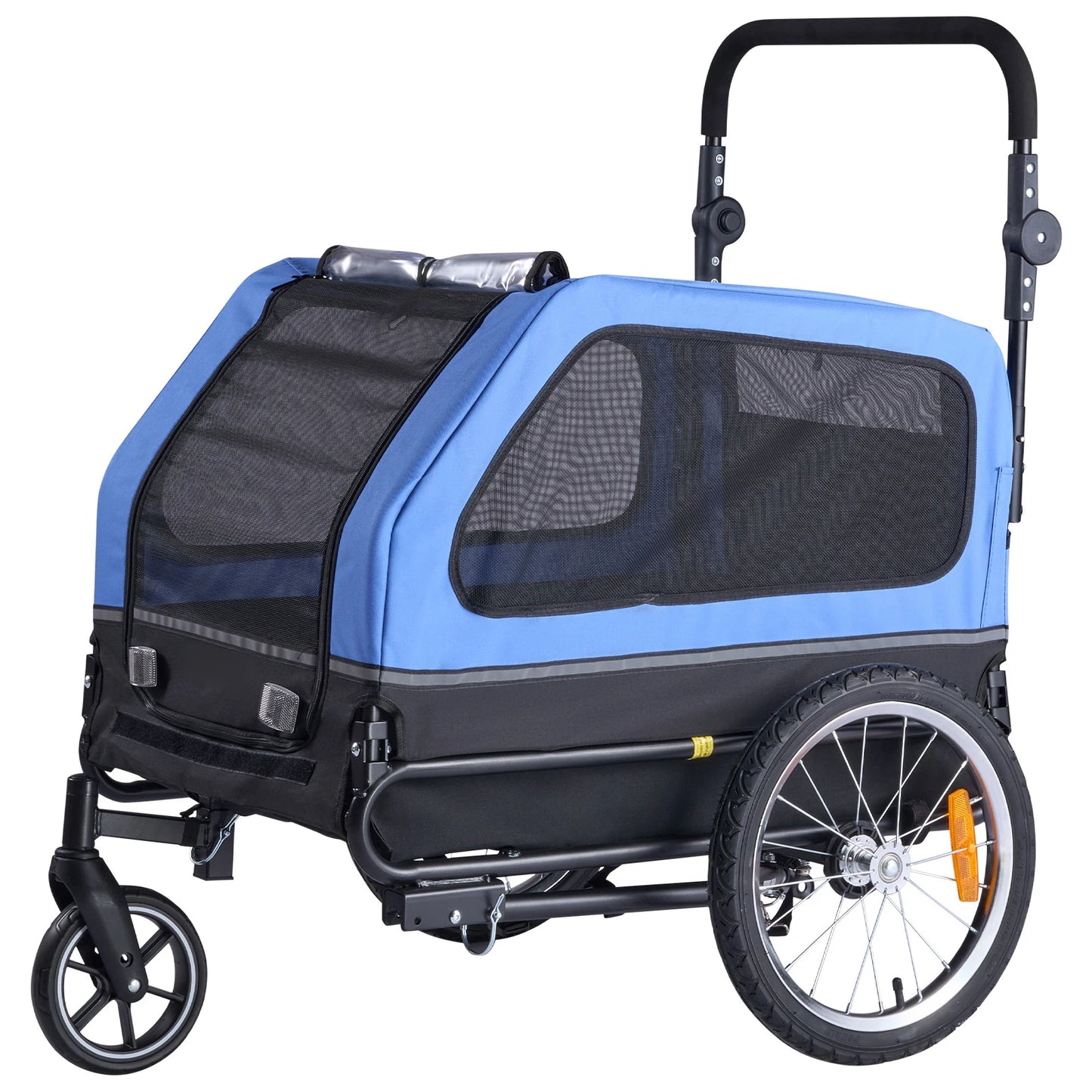 Dog Bike Trailer 2in1 Pet Stroller Carrier 88 Lbs Durable