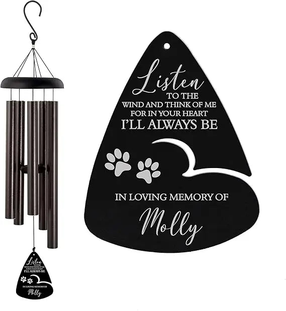 Personalized Pet Memorial Wind Chime Listen To The Wind Outdoor