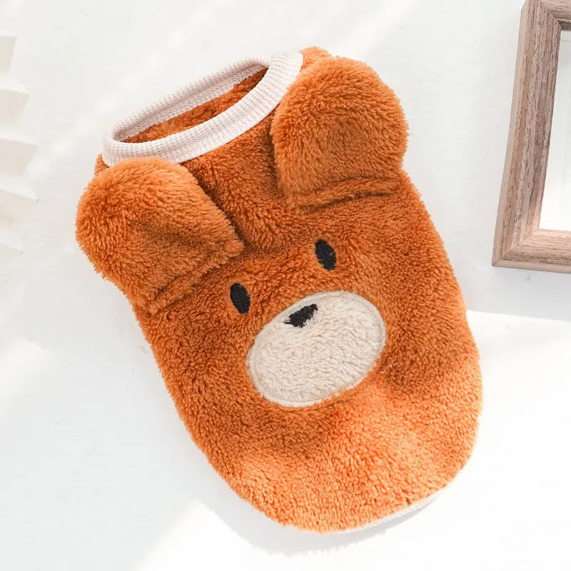 Cute Dog Winter Vest Soft Flannel Puffer Jacket For Dogs
