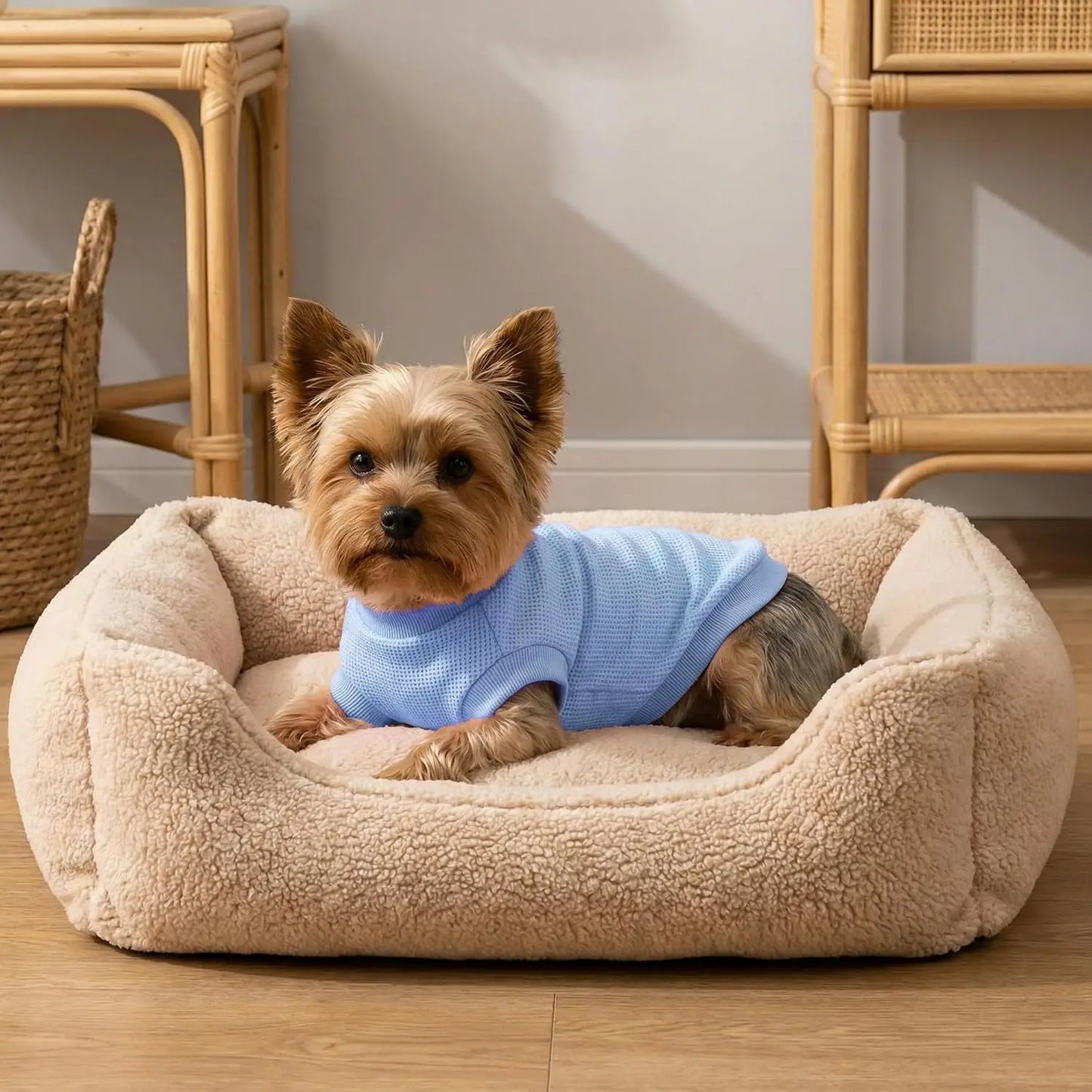 3 Pack Dog Shirts Warm Waffle Sweatshirts For Daily Walks And Cold Weather