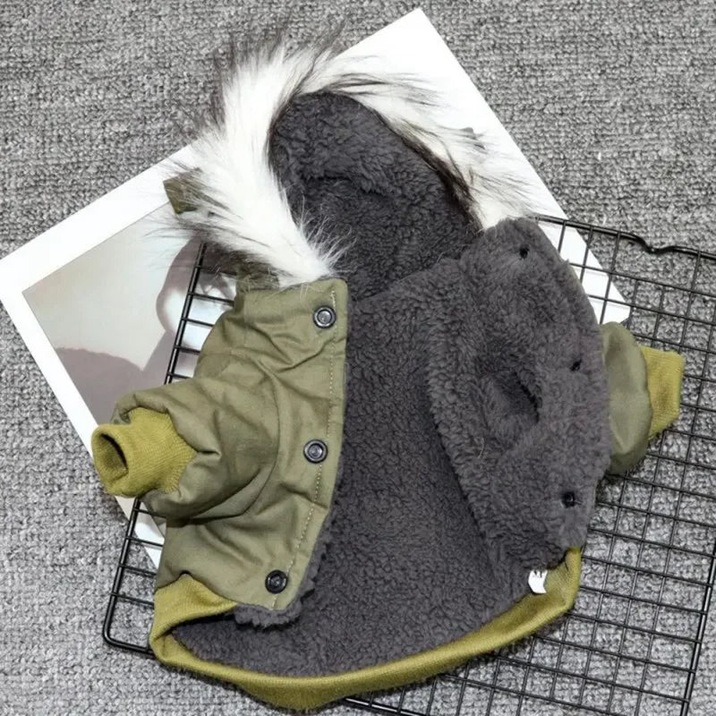 NONECN Winter Dog Coat Jacket Thick Warm Outerwear