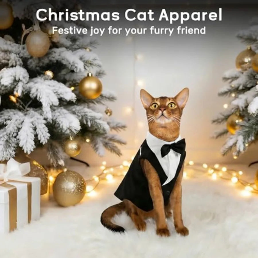 Cat Tuxedo Bow Tie Costume For Cats Formal Wear Classic