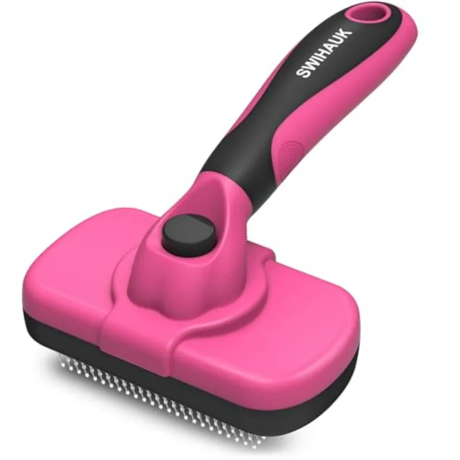 Self Cleaning Slicker Brush for Dogs and Cats Deshedding Grooming