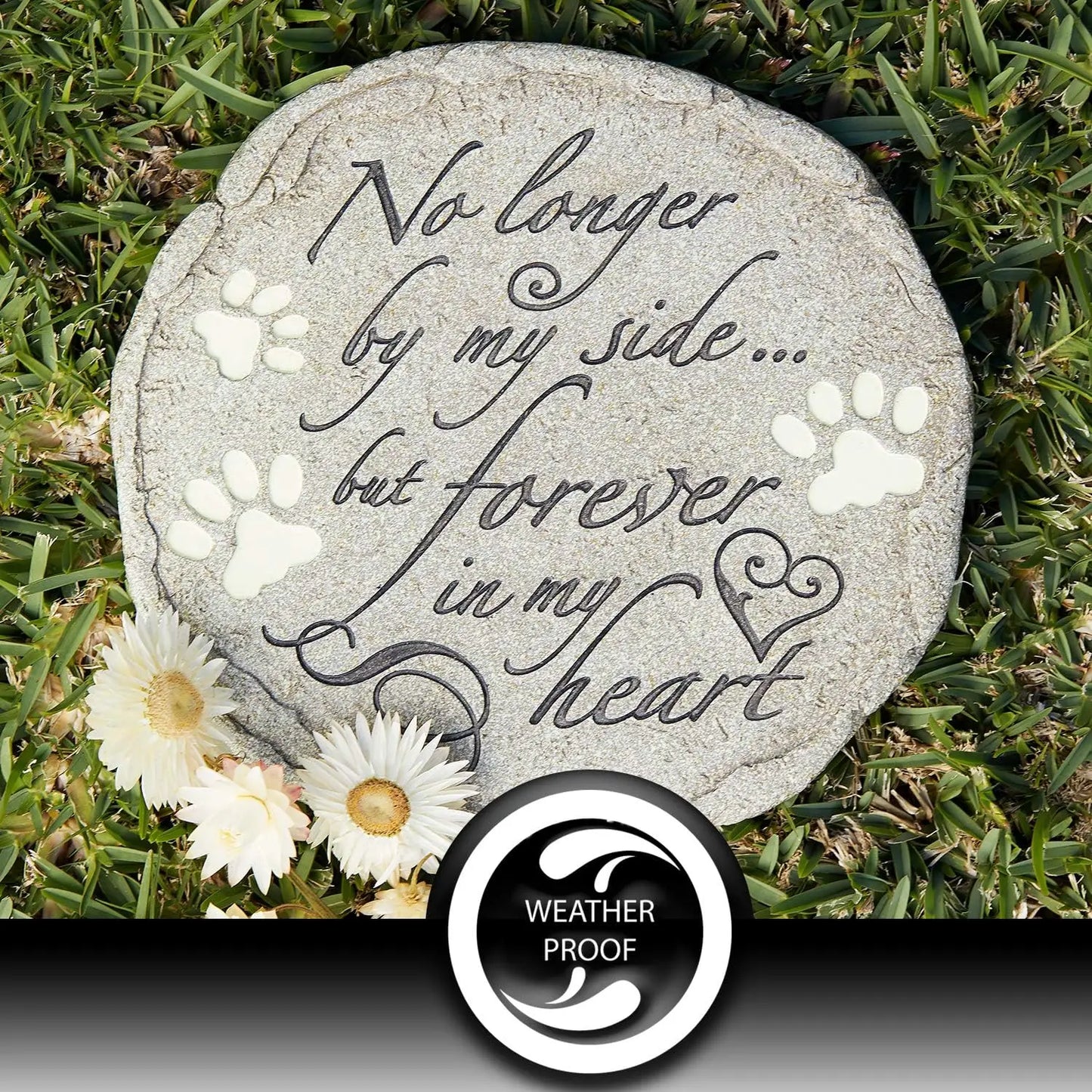 Beautiful Memories Pet Memorial Stone For Cats And Dogs Waterproof