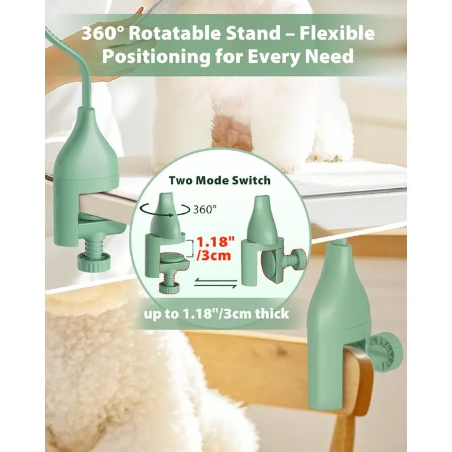 Handsfree Dog Hair Dryer With Table Clamp For Pet Grooming