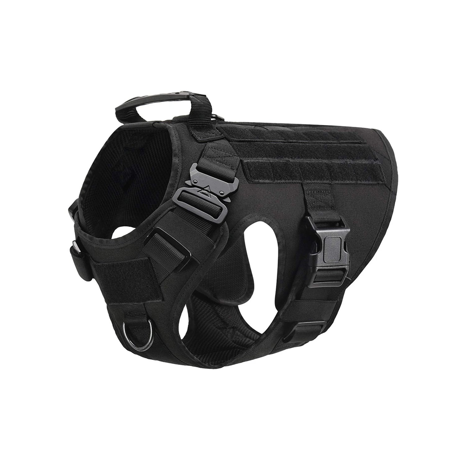 Nylon Tactical Dog Harness With Molle Pouches For Medium To Large Dogs