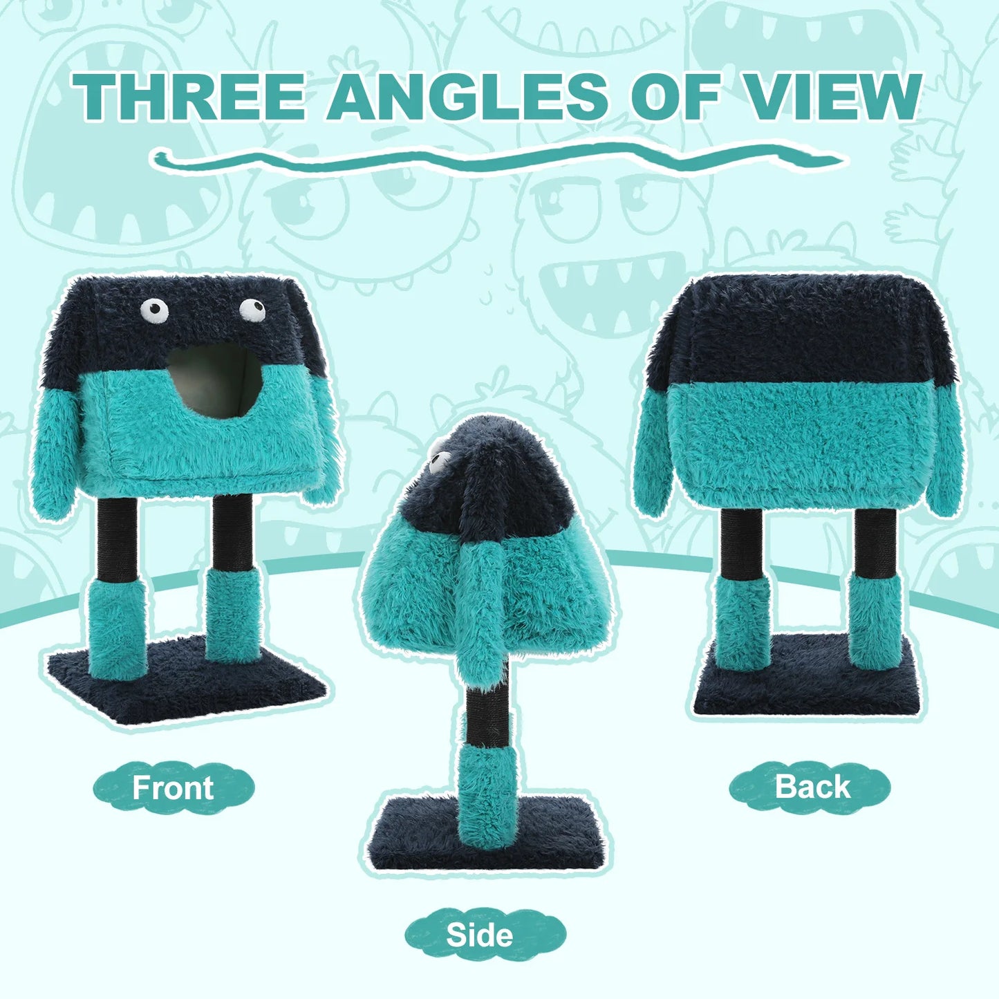 PAWZ Road Monster Series Cat Tree Tower Plush Condo