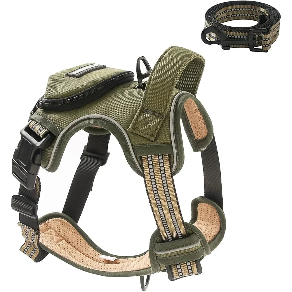 XMSJ No Pull Dog Harness Reflective Vest Adjustable