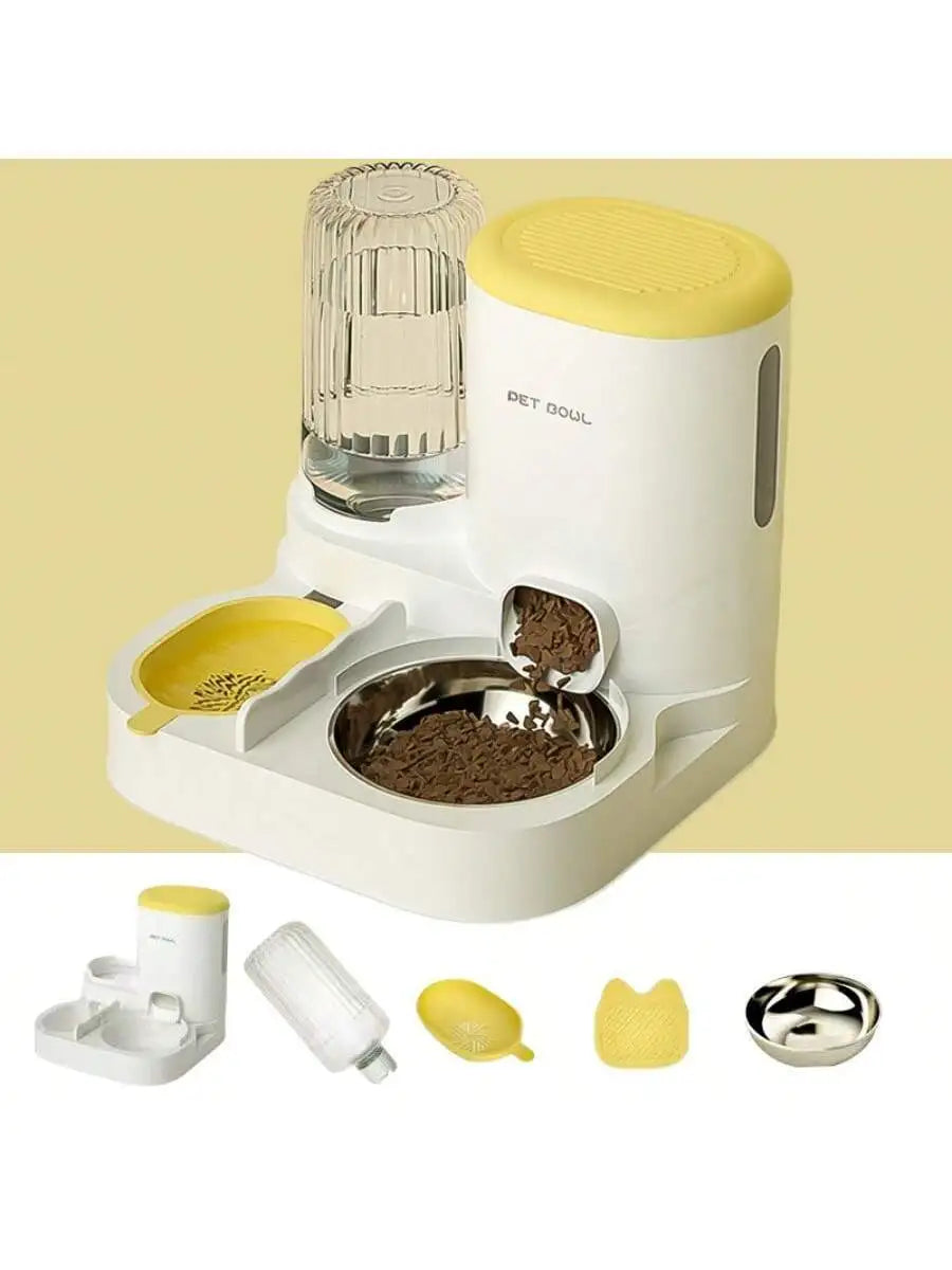 Two In One Automatic Cat Water Dispenser And Feeding Station
