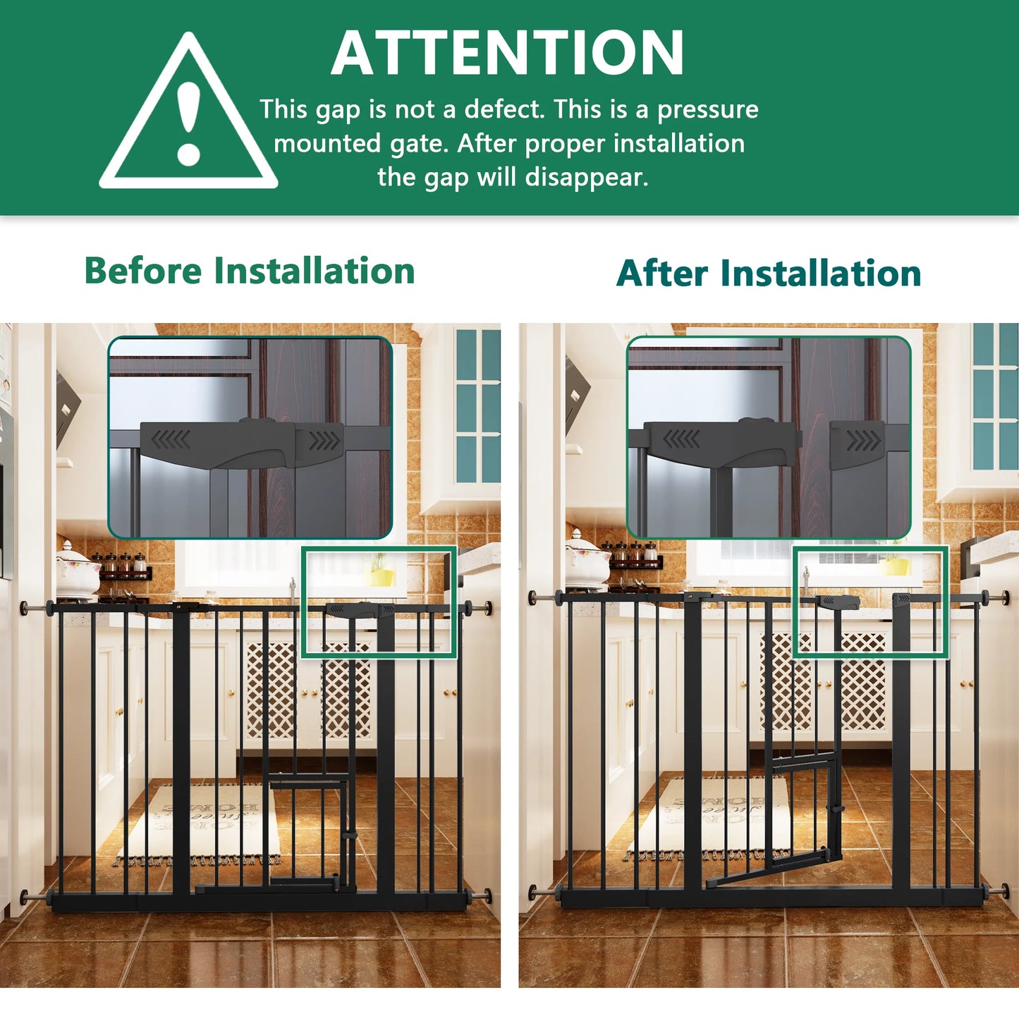 Walk Through Baby Gate With Cat Door For Stairs Safety
