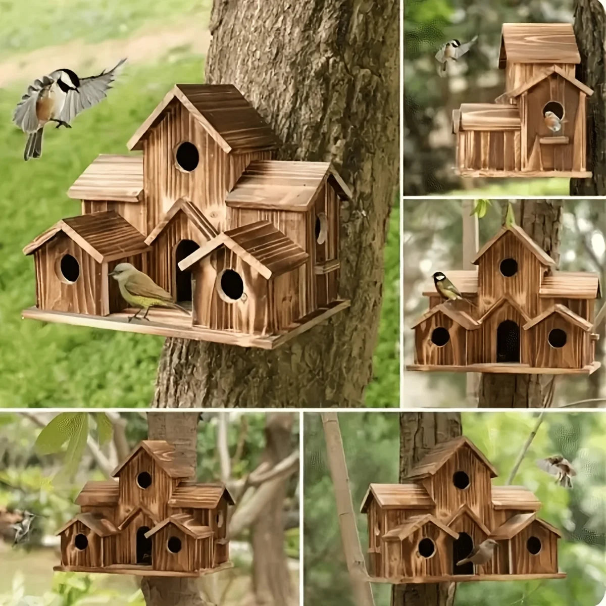 CRYSTALS Outdoor Birdhouse For Bluebirds And Sparrows