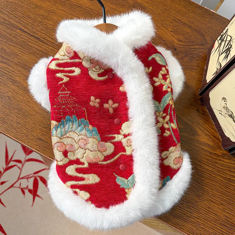 DKSTINYE Velvet Pet Vest For Cat And Dog Winter Wear