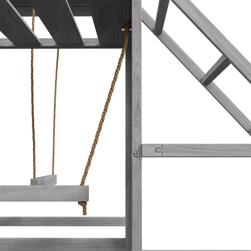 Chicken Coop Swing Set With Perches Ladder Platforms for 10 to 15 Chickens
