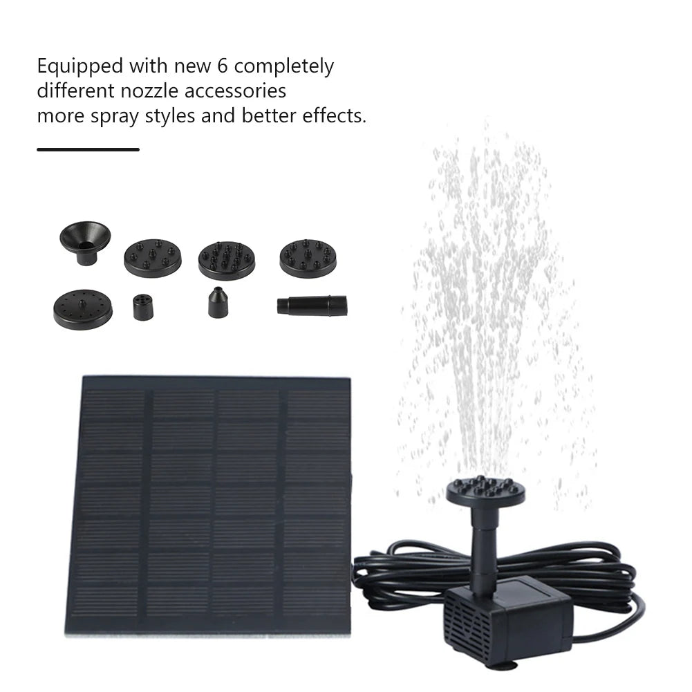Fixed Form Solar Aquarium Wave Maker 6 Nozzles Pump
