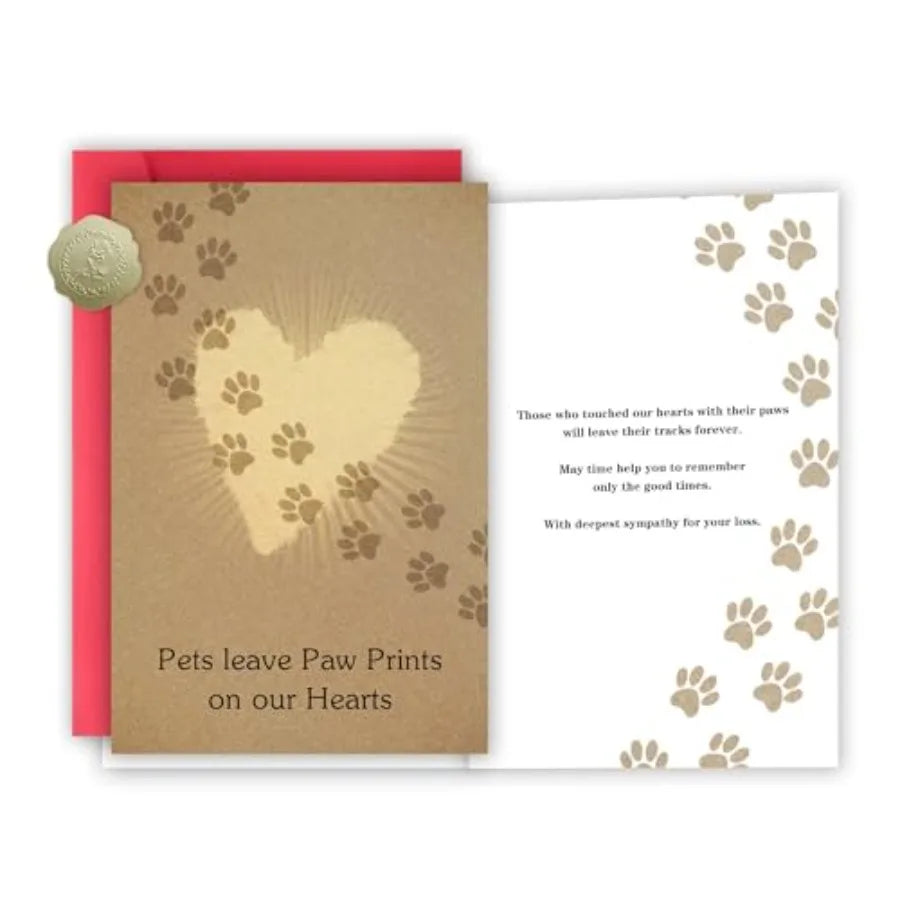 Pet Loss Sympathy Card For Dog And Cat Memorial Gift