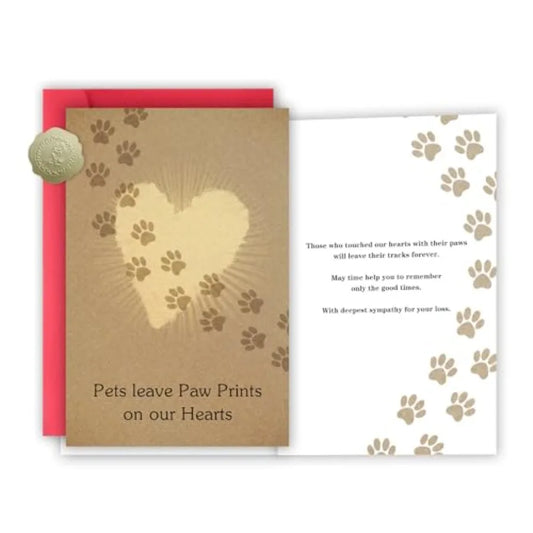 Pet Loss Sympathy Card For Dog And Cat Memorial Gift