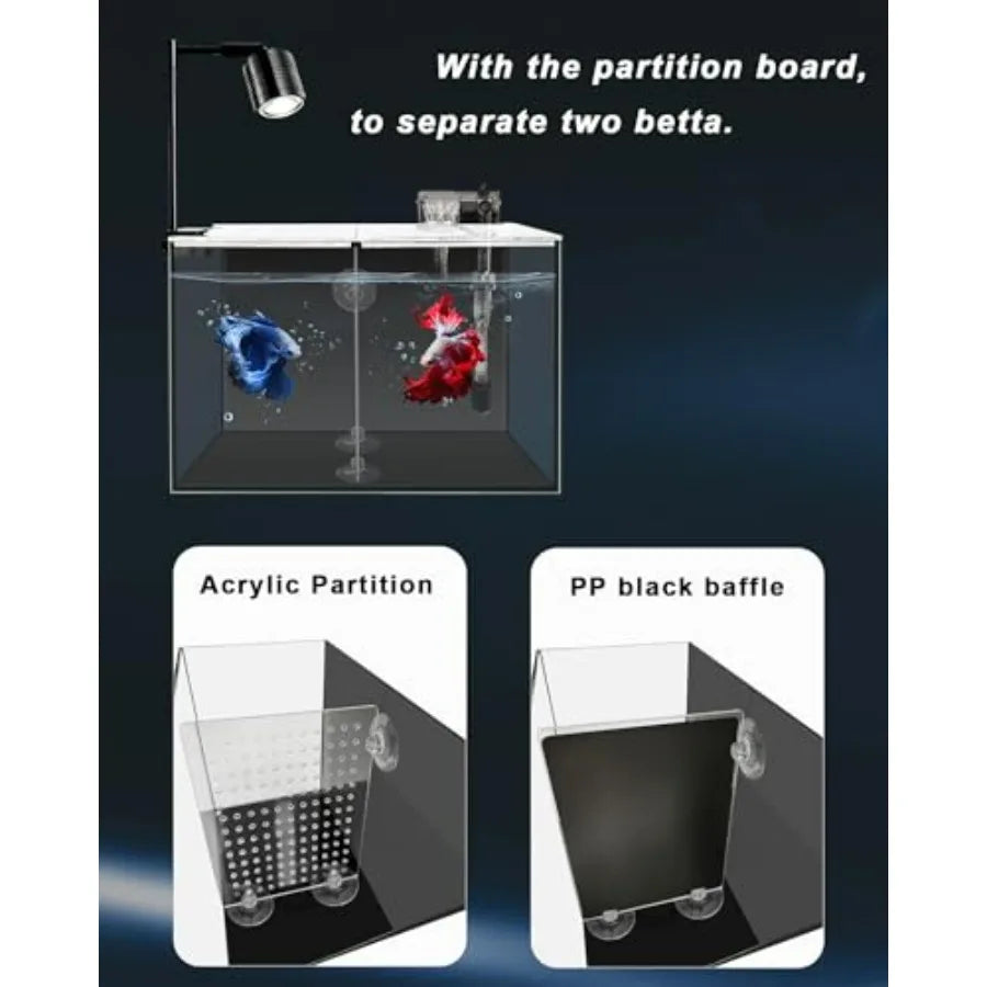Fish Tank Aquarium Starter Kit With Filter And LED