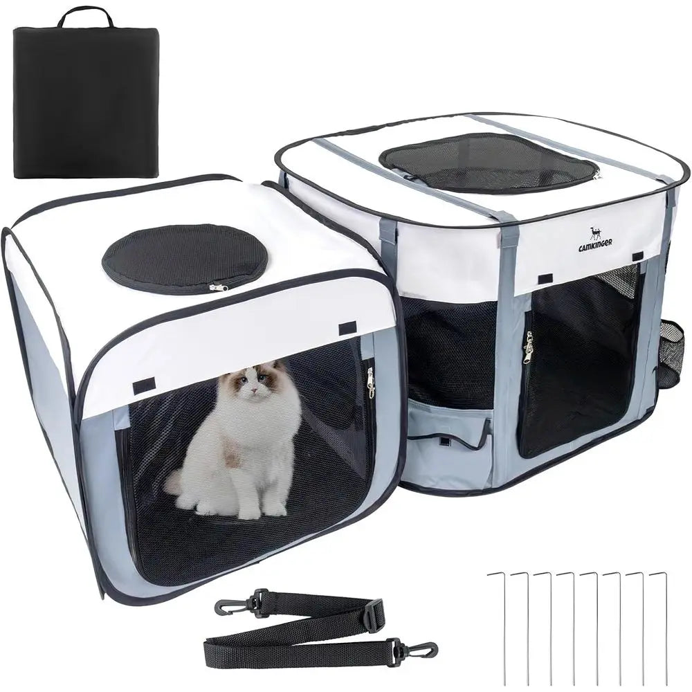 Indoor Outdoor Pet Playpen 2 In 1 Waterproof Dog Crate