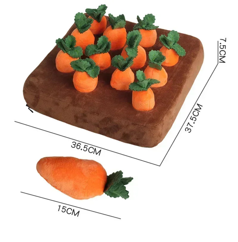 Innovative Snuffle Mat Dog Toys For Interactive Plush Carrot And Radish