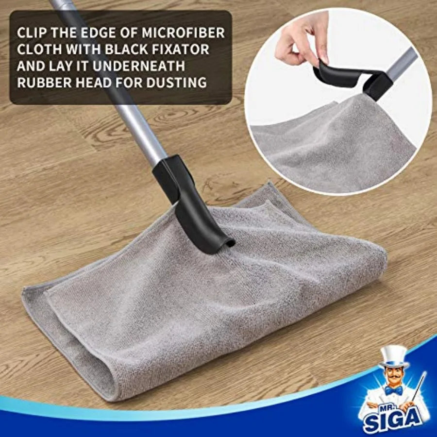 Pet Hair Removal Rubber Broom With Squeegee And Adjustable Handle