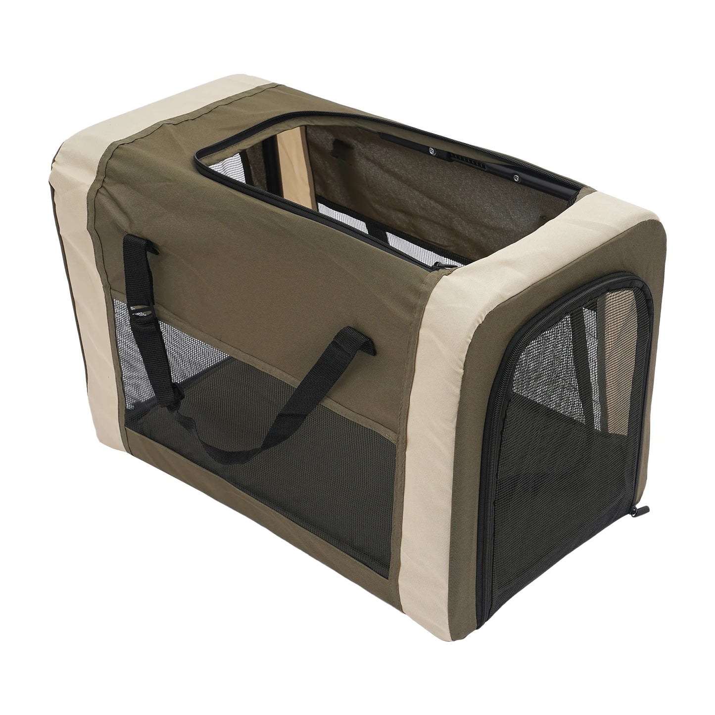 Two-Tier Foldable Pet Stroller for Dogs and Cats 77 Lbs