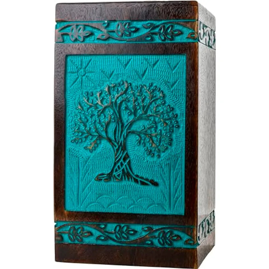 Wooden Tree Of Life Cremation Urn For Human And Pets