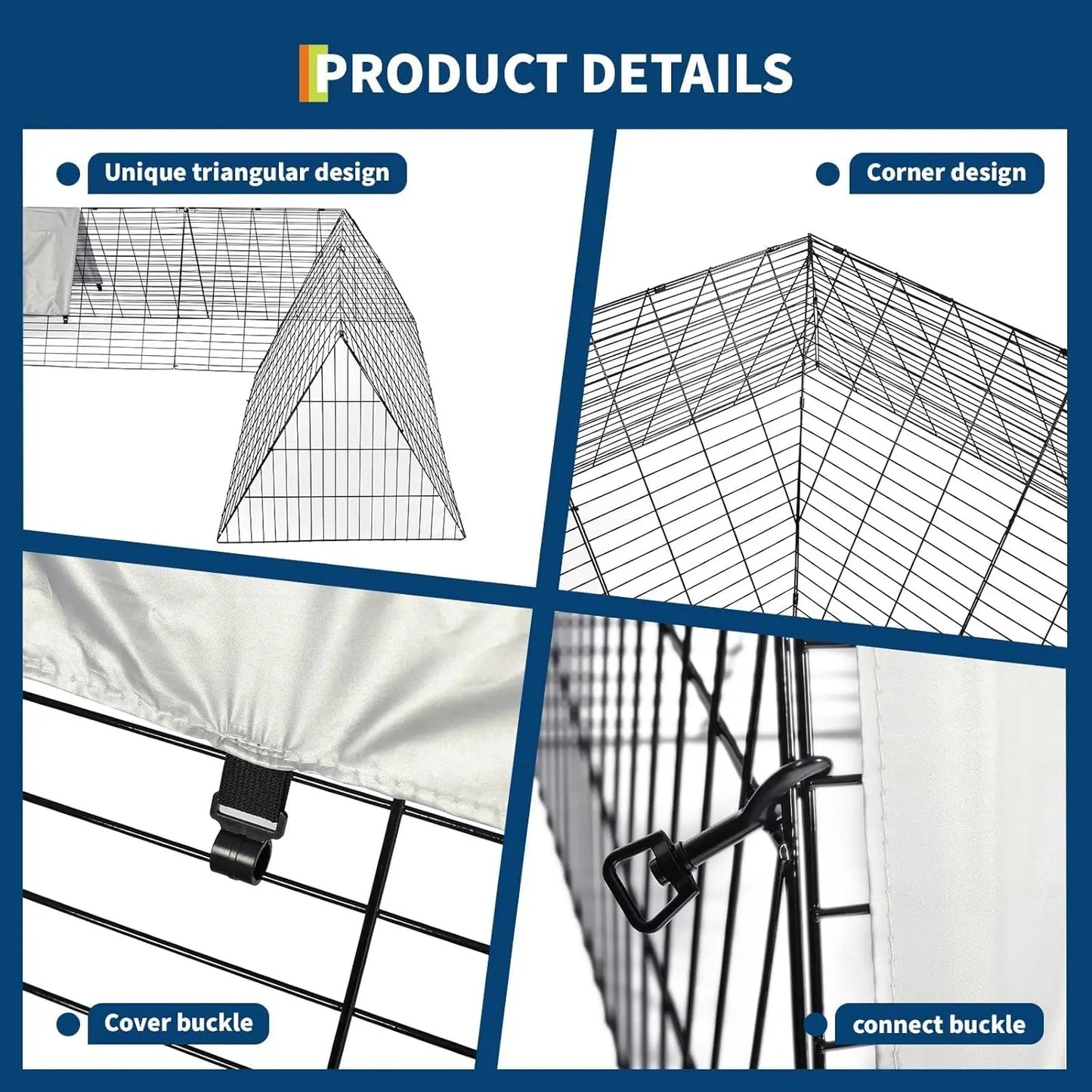 TWISTER.CK Metal Chicken Coop With Run And Tunnels