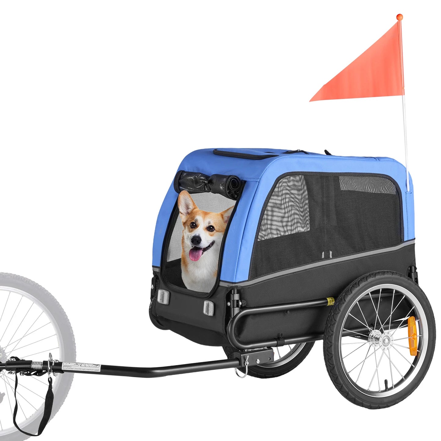 Dog Bike Trailer For Small To Medium Dogs With Quick Release Wheel