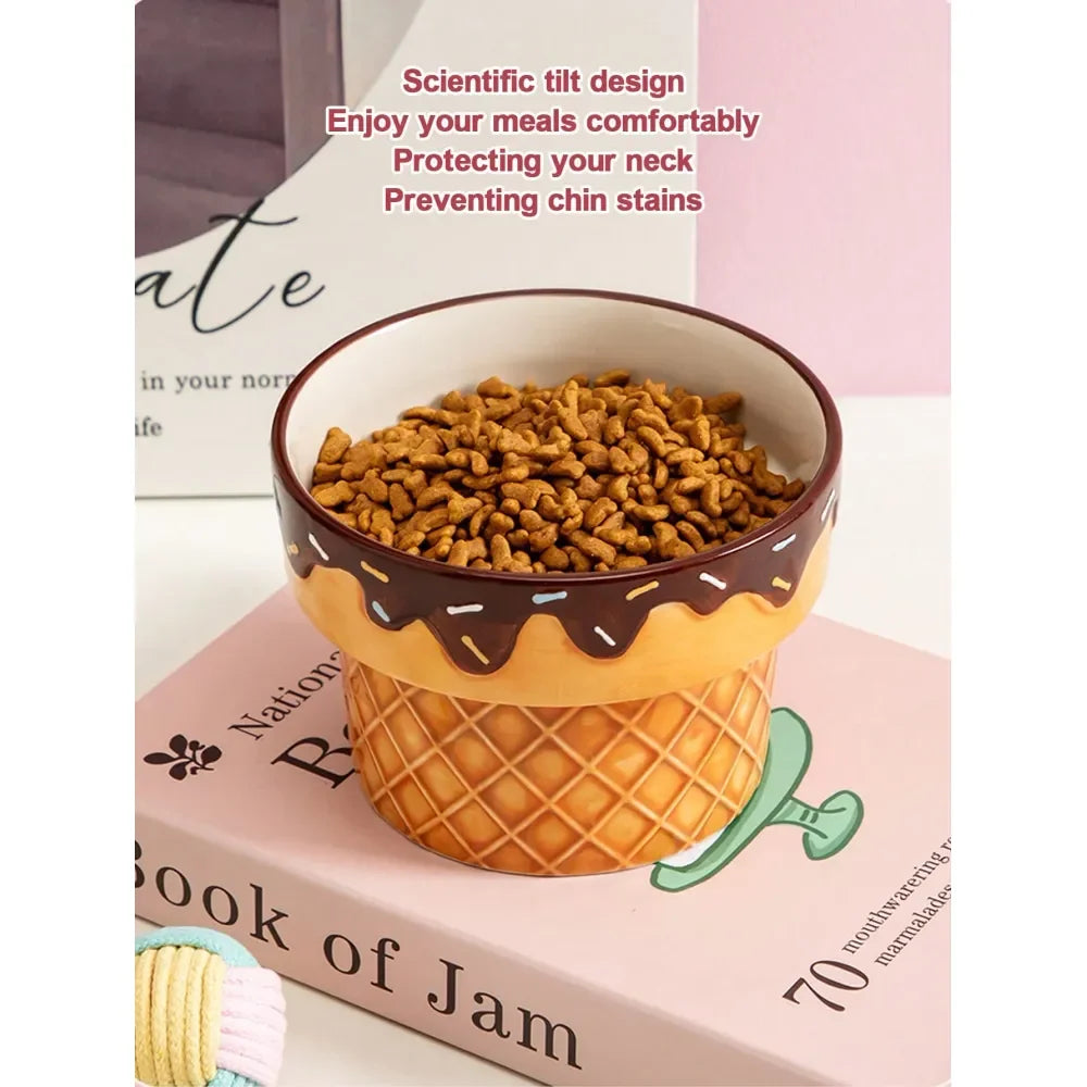 Elevated Dog Bowl Anti Tilt Feeder For Neck Pain Relief