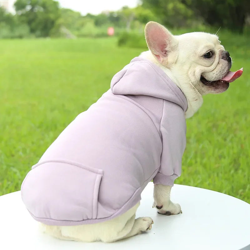 Dog Winter Hooded Sweatshirt For Pets And Cats Warm Coat