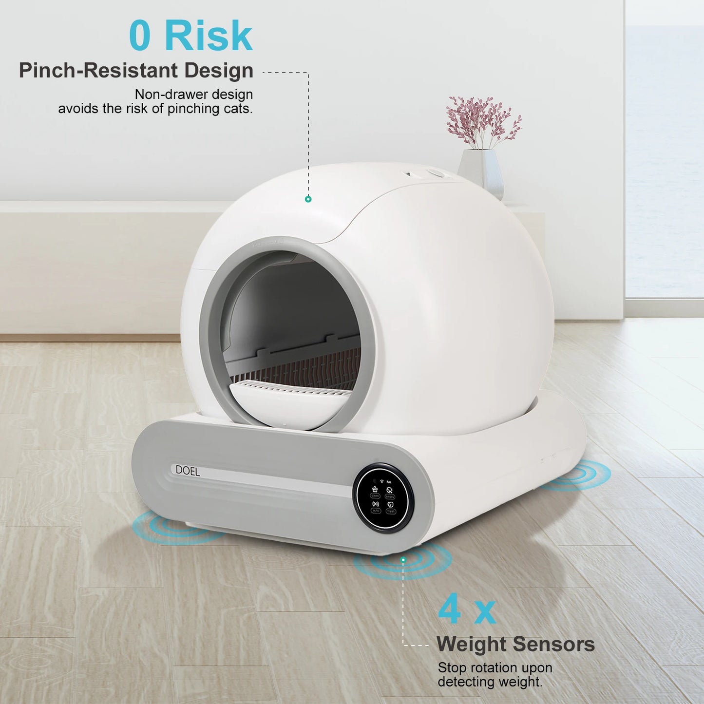 DOEL Self Cleaning Automatic Cat Litter Box With App WiFi