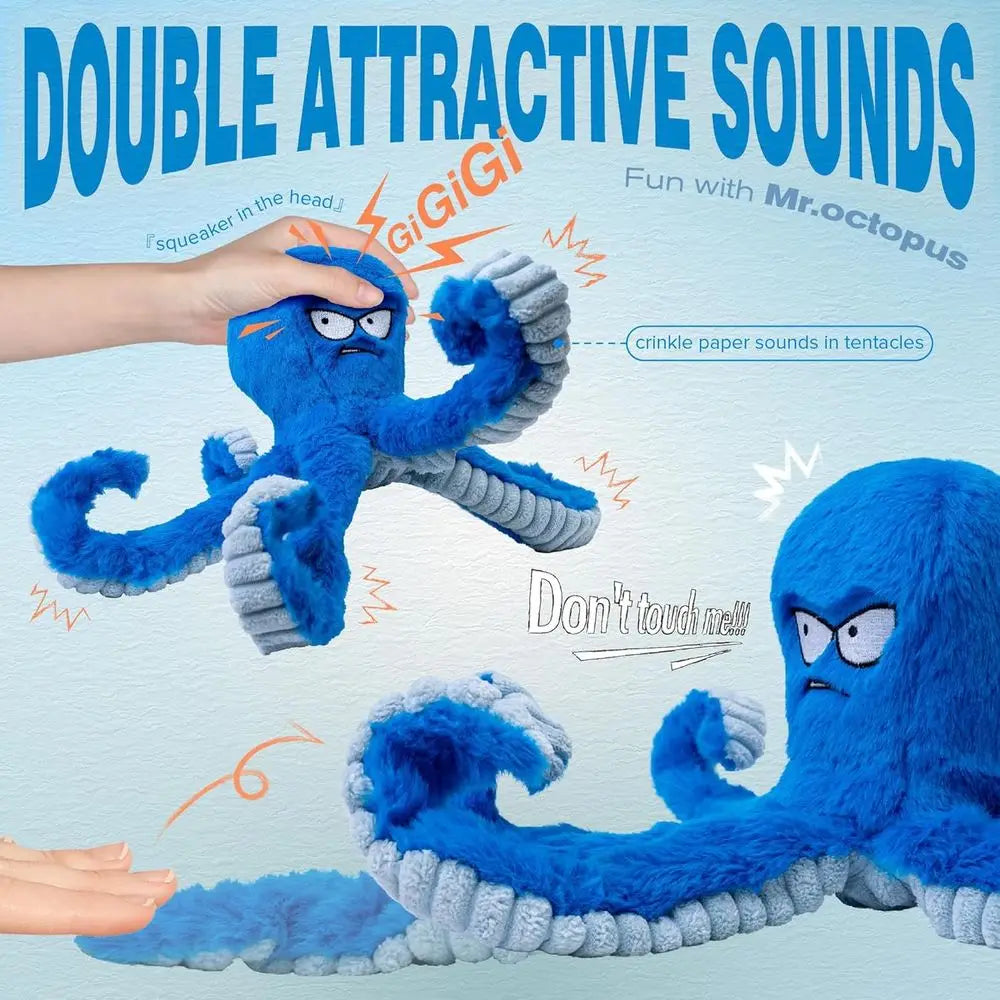 Tough Dog Toys Stuffed Interactive Squeaky Tug of War Toy