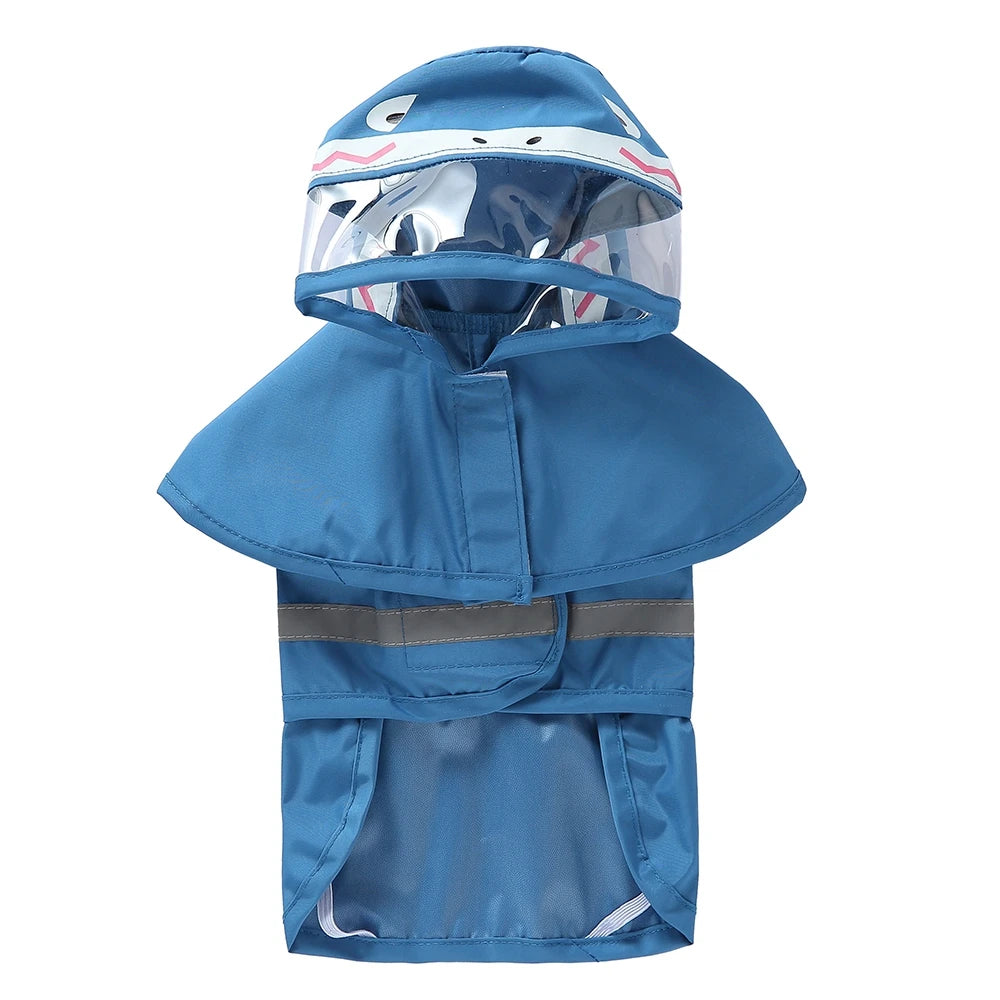 Reflective Waterproof Dog Raincoat With Hood For Outdoors