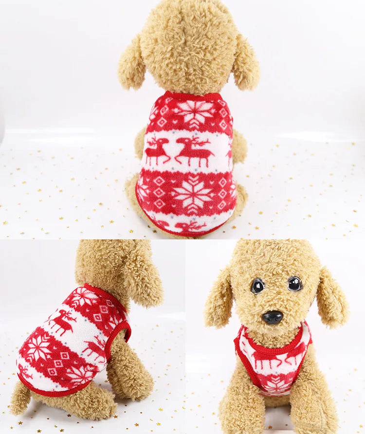Cute Dog Winter Vest Soft Flannel Puffer Jacket For Dogs