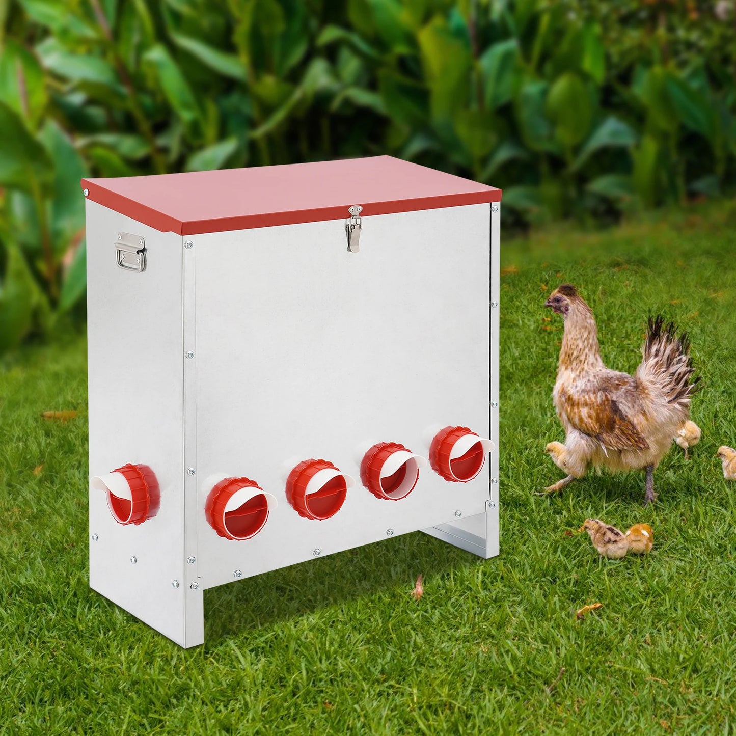 Farm Animals 10-Hole Capacity Poultry Feeder For Chickens