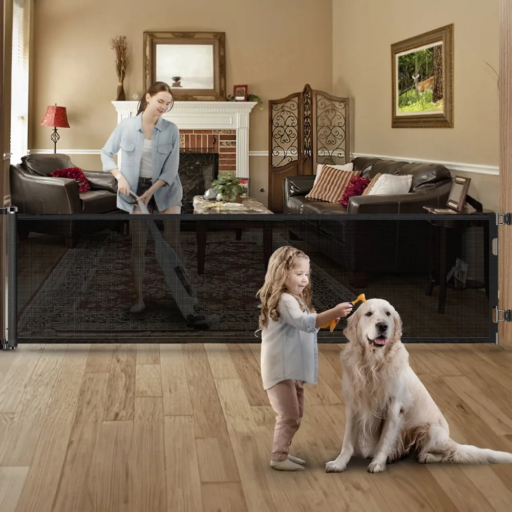 Extra Wide Retractable Baby Gate For Stairs And Doorways