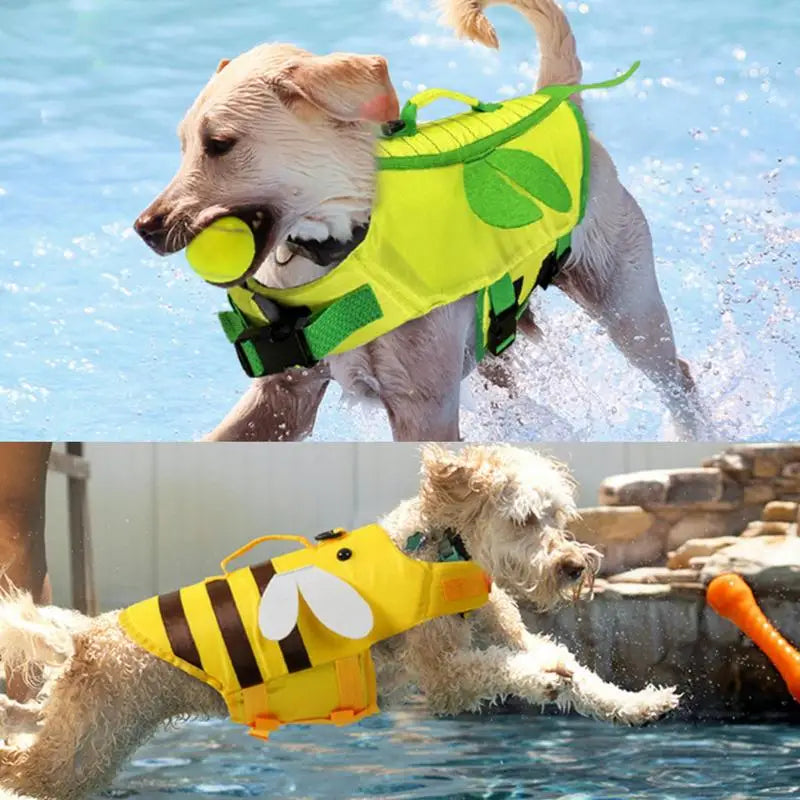 Dog Life Vest With Quick Release Handle Waterproof Ripstop