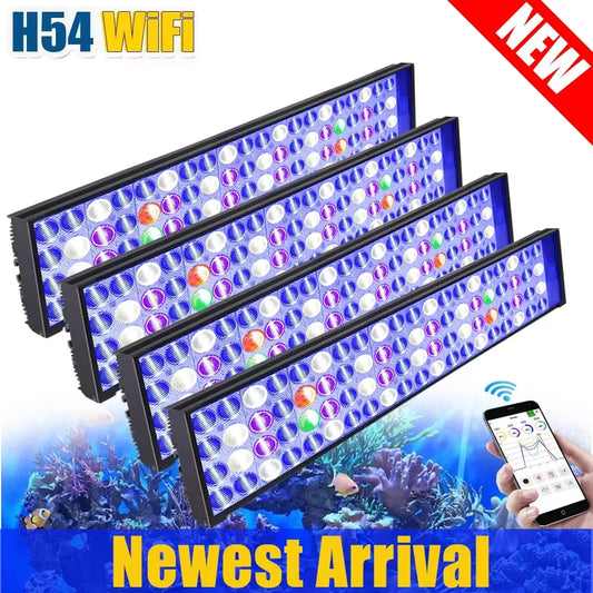 PopBloom WiFi LED Aquarium Light Full Spectrum for Marine Reef Tanks