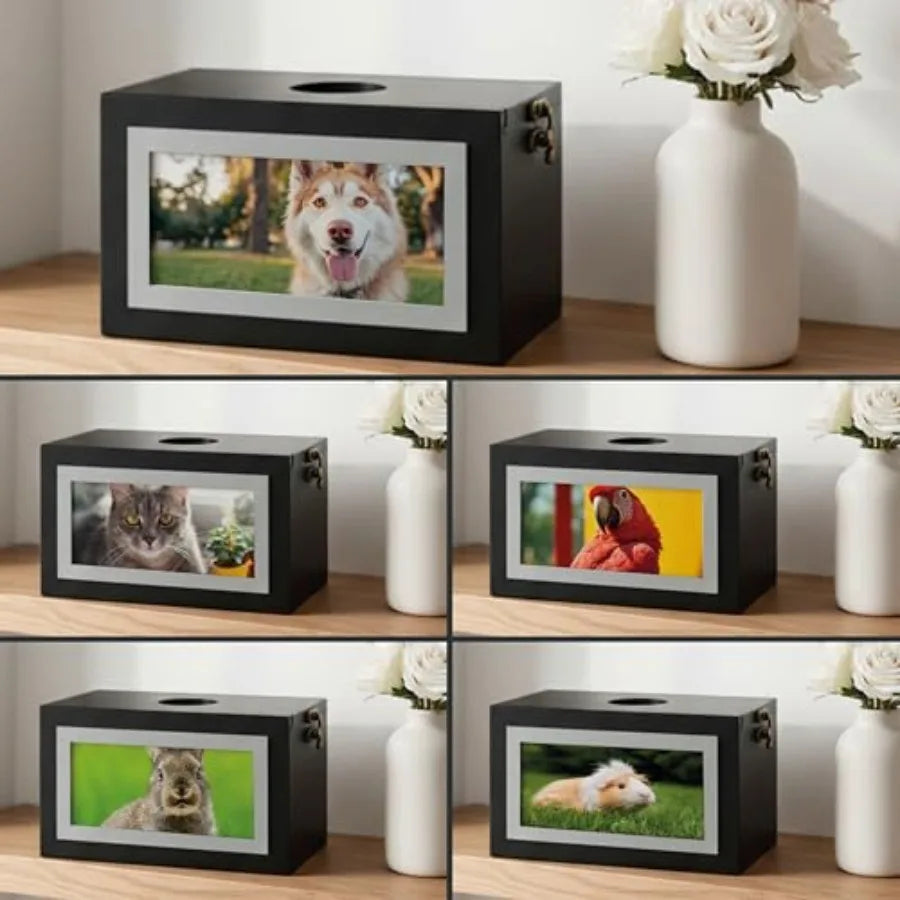 Pet Memorial Dog Urn Set With Photo Frame And Accessories