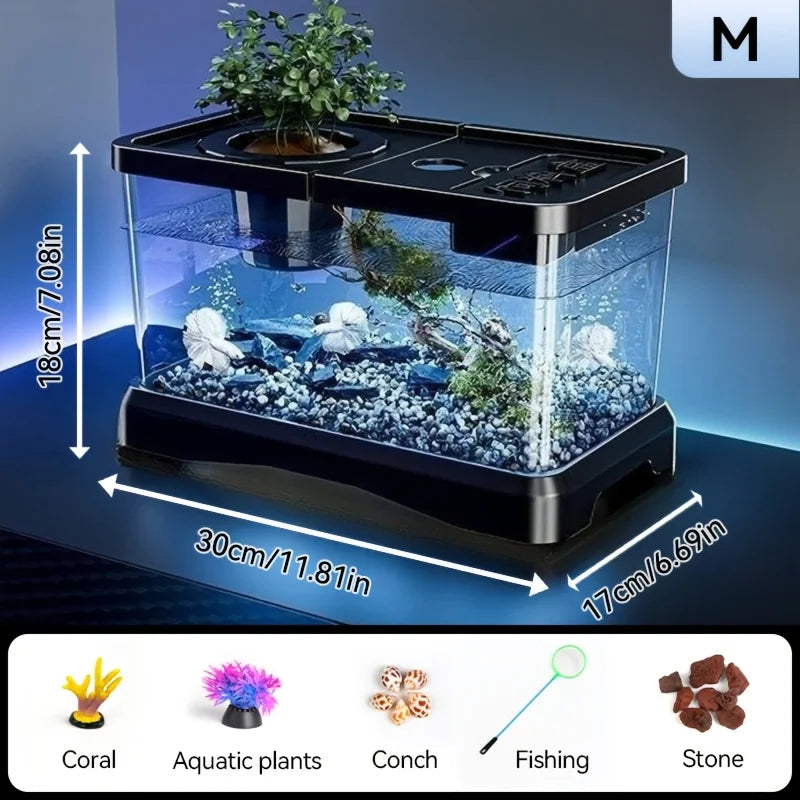 Heavy Duty Large Aquarium Tank With Lid Spill Proof Design
