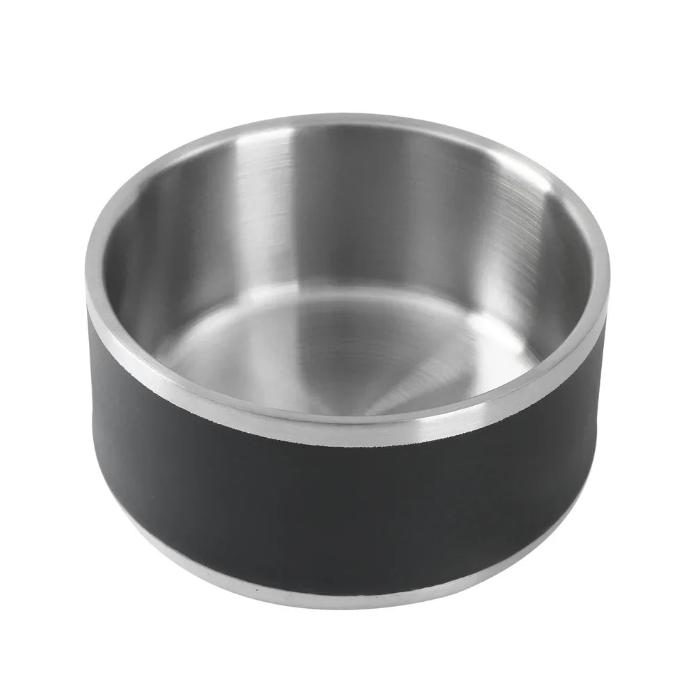 Stainless Steel Double Wall Dog Bowl Non Skid All Breeds